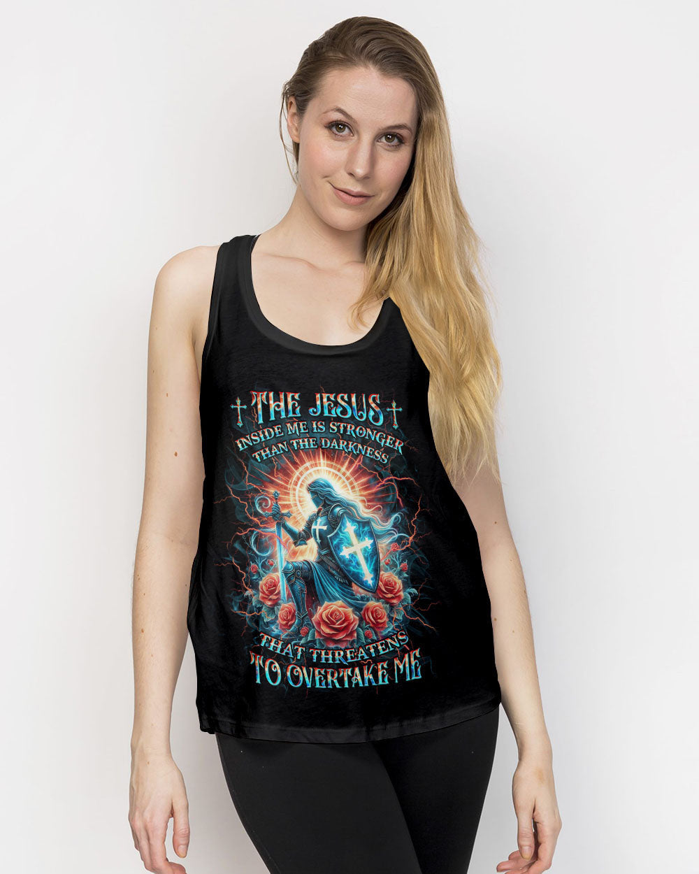 The Jesus Inside Me Is Stronger Women's All Over Print Shirt - Yhkd2105241, easychoo.com