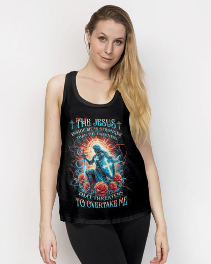 The Jesus Inside Me Is Stronger Women's All Over Print Shirt - Yhkd2105241, easychoo.com
