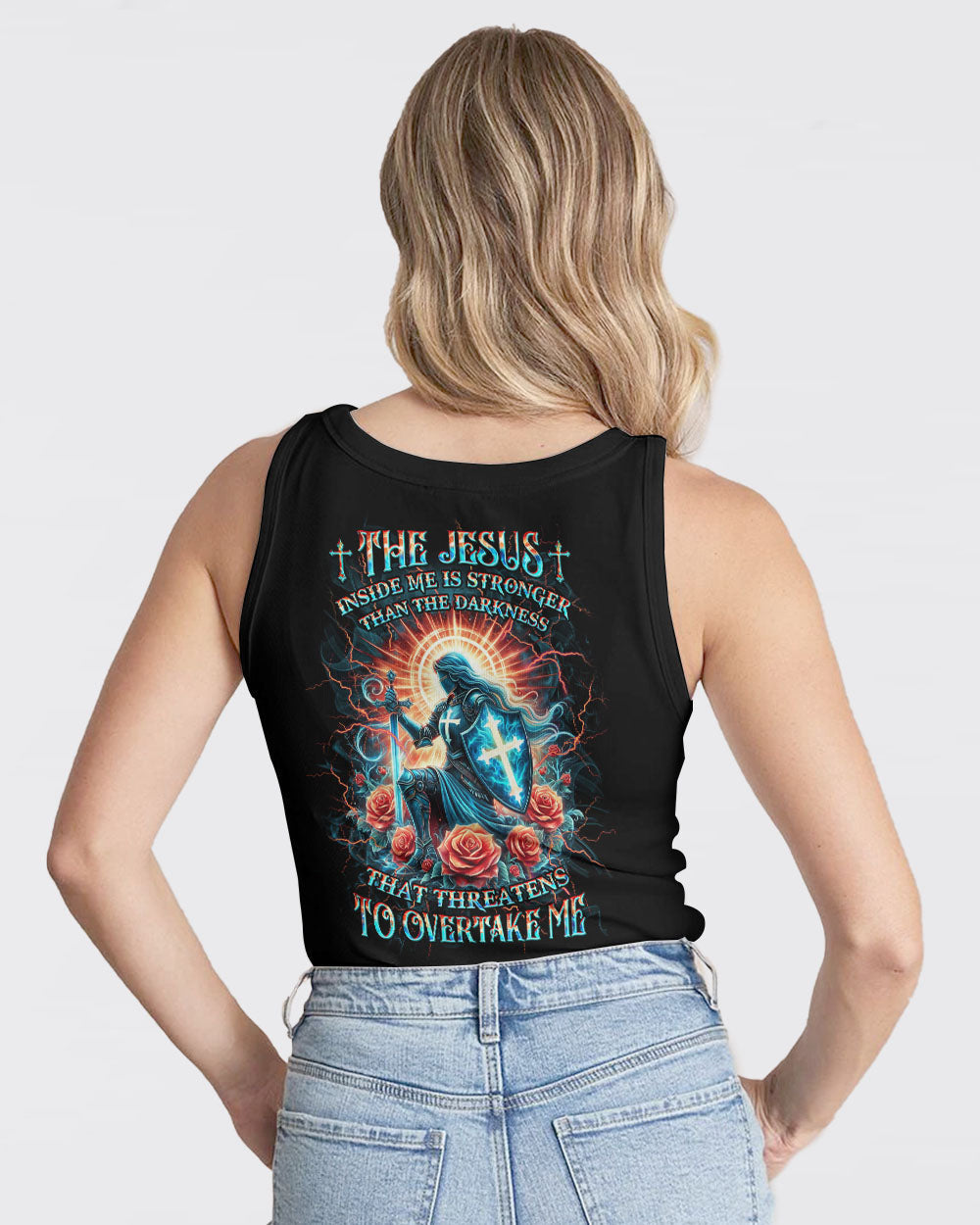 The Jesus Inside Me Is Stronger Women's All Over Print Shirt - Yhkd2105241, easychoo.com