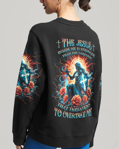 The Jesus Inside Me Is Stronger Women's All Over Print Shirt - Yhkd2105241, easychoo.com