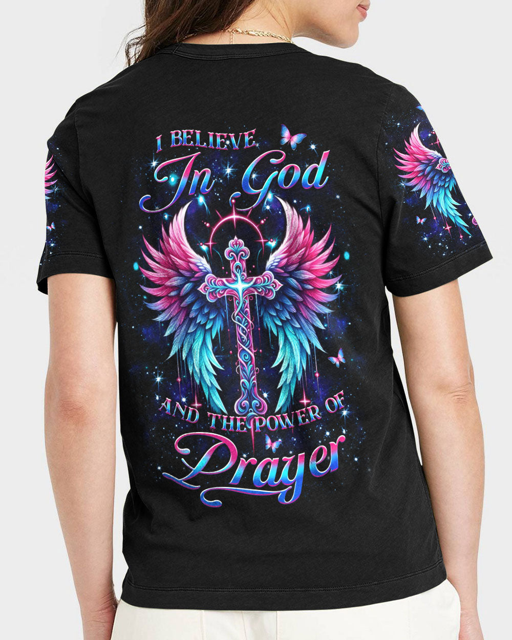I Believe In God Women's All Over Print Shirt - Yhkd1305244, easychoo.com