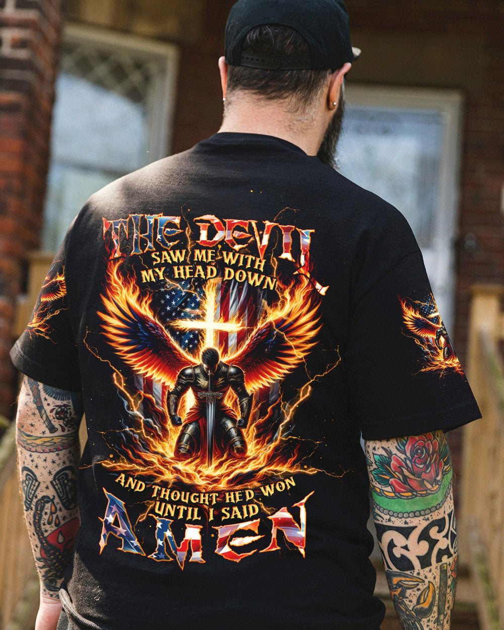 The Devil Saw Me With My Head Down Warrior Men's All Over Print Shirt - Tltw0605246, easychoo.com