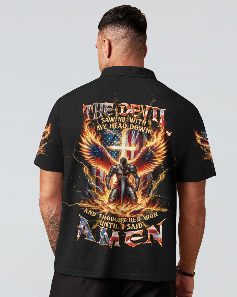 The Devil Saw Me With My Head Down Warrior Men's All Over Print Shirt - Tltw0605246, easychoo.com