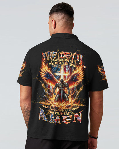 The Devil Saw Me With My Head Down Warrior Men's All Over Print Shirt - Tltw0605246, easychoo.com