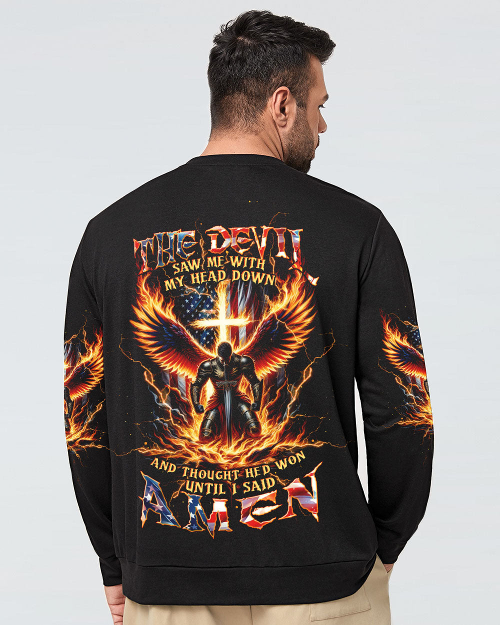 The Devil Saw Me With My Head Down Warrior Men's All Over Print Shirt - Tltw0605246, easychoo.com