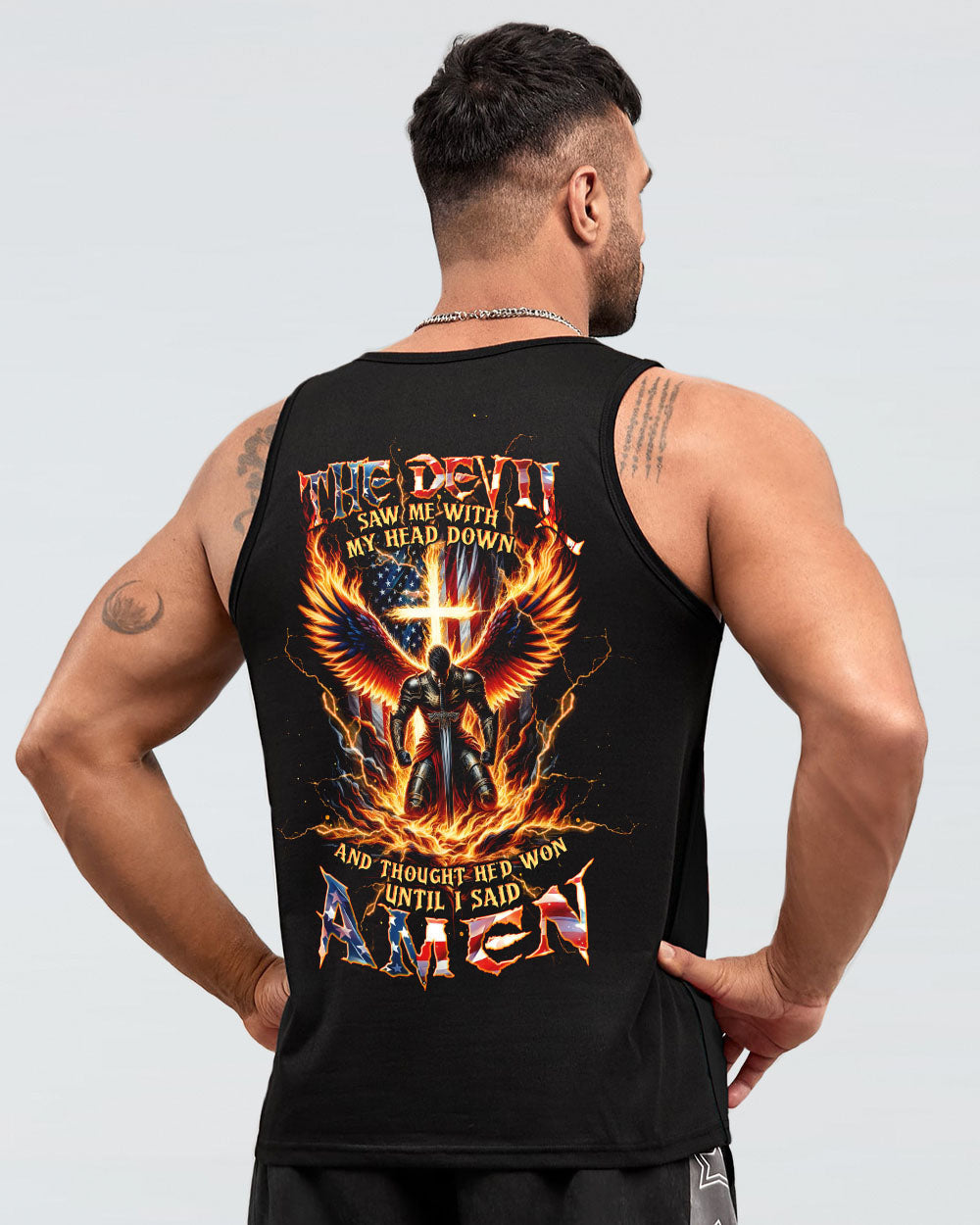 The Devil Saw Me With My Head Down Warrior Men's All Over Print Shirt - Tltw0605246, easychoo.com