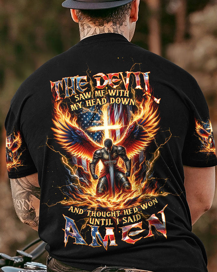The Devil Saw Me With My Head Down Warrior Men's All Over Print Shirt - Tltw0605246, easychoo.com