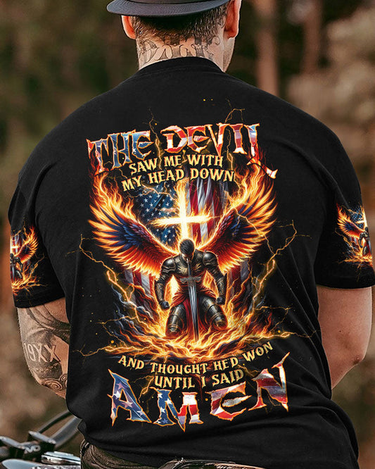 The Devil Saw Me With My Head Down Warrior Men's All Over Print Shirt - Tltw0605246, easychoo.com