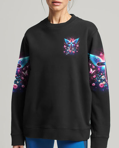 I Believe There Are Angels Among Us Cross Wings Women's All Over Print Shirt - Yhlt0204242, easychoo.com