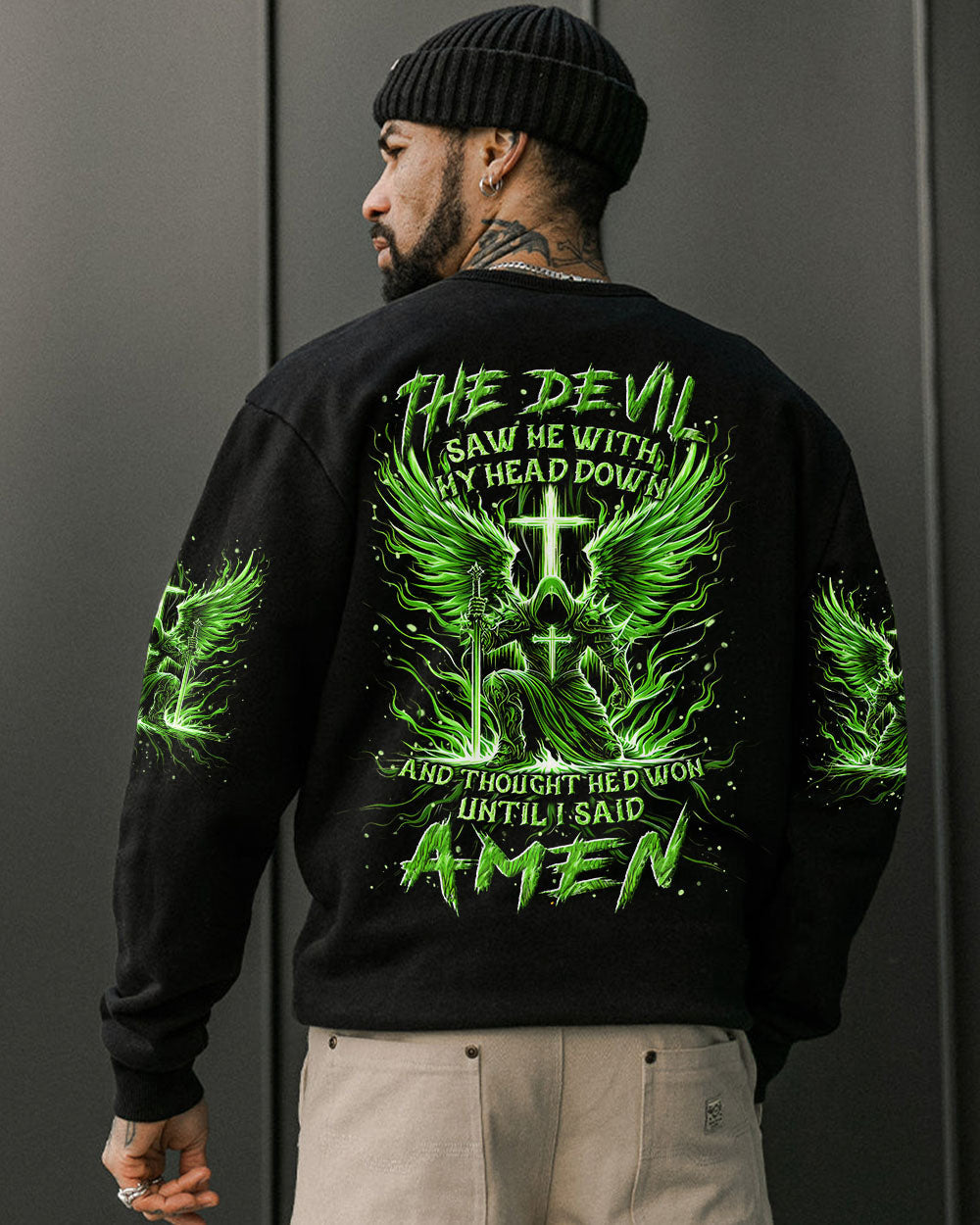 The Devil Caught Me With My Head Down Men's All Over Print Shirt - Yhln2305241, easychoo.com