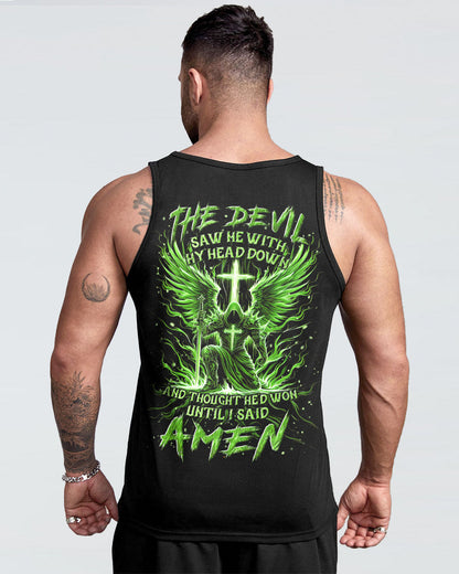 The Devil Caught Me With My Head Down Men's All Over Print Shirt - Yhln2305241, easychoo.com