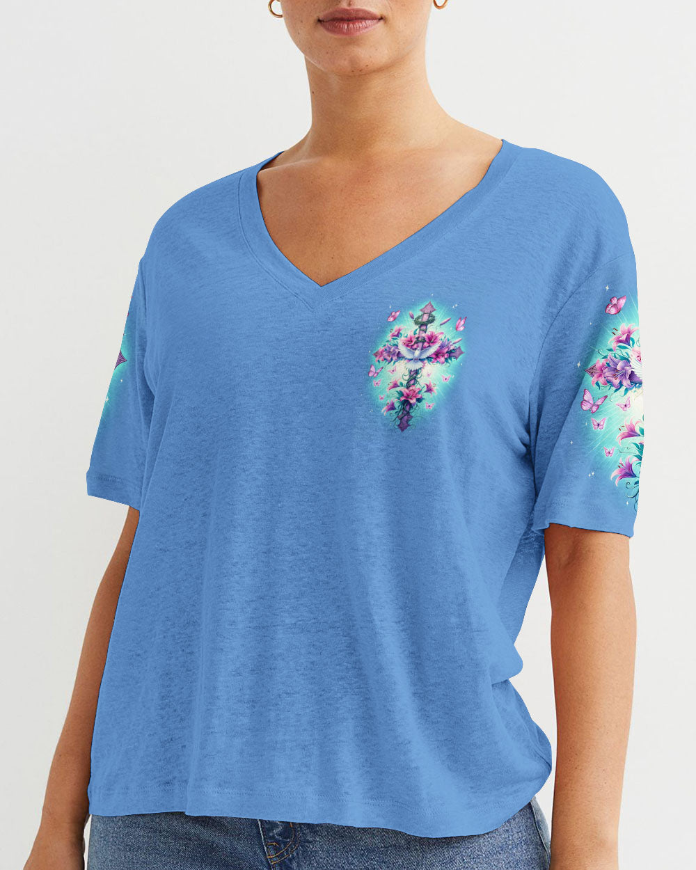 Jesus Is My Shelter Women's All Over Print Shirt - Tyqy2504243, easychoo.com