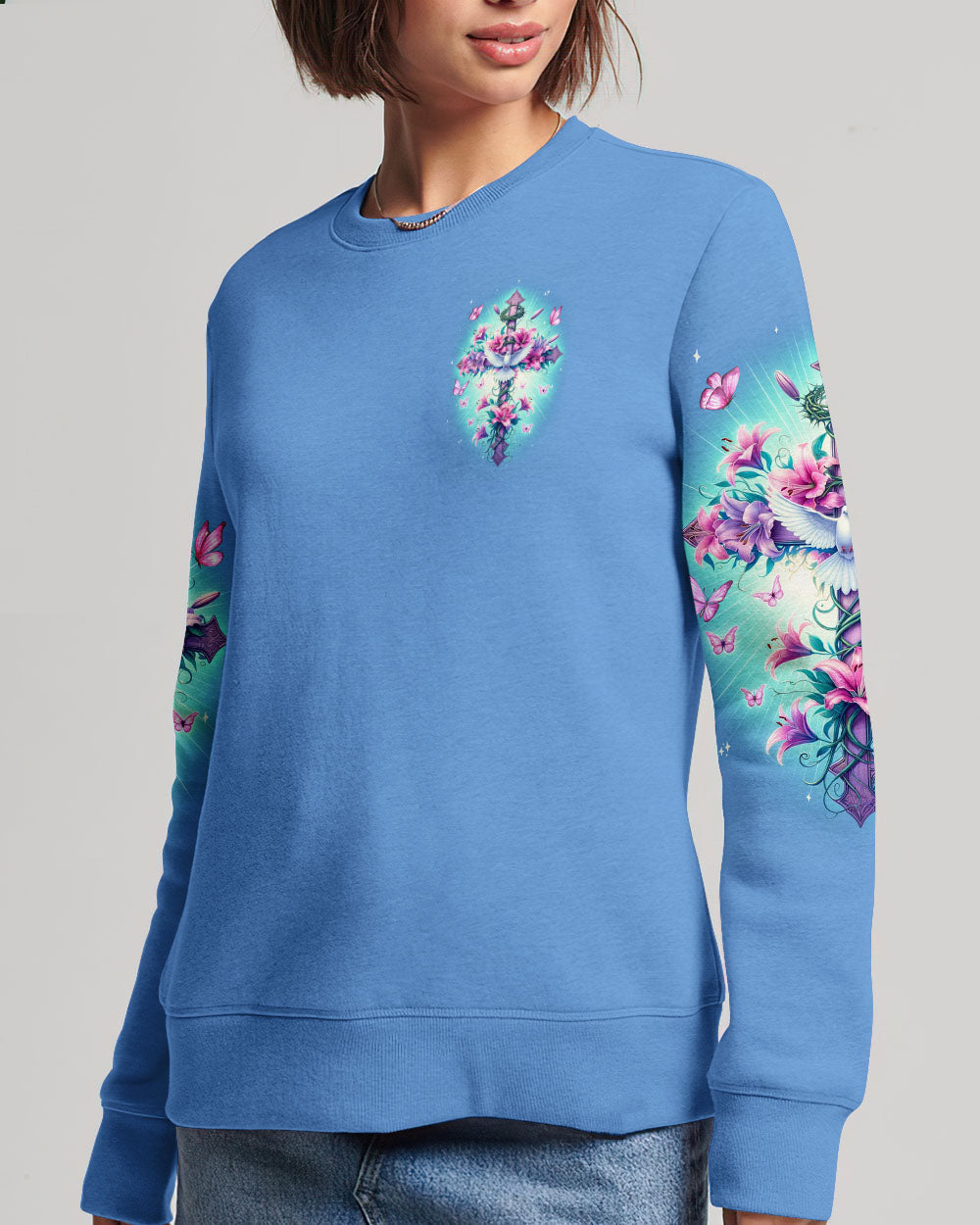 Jesus Is My Shelter Women's All Over Print Shirt - Tyqy2504243, easychoo.com