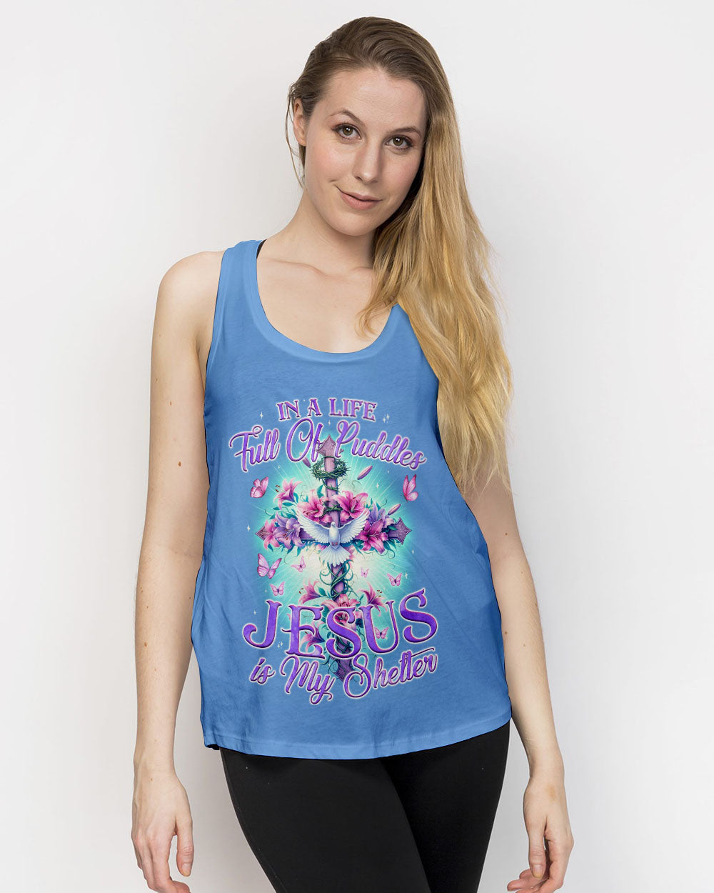 Jesus Is My Shelter Women's All Over Print Shirt - Tyqy2504243, easychoo.com