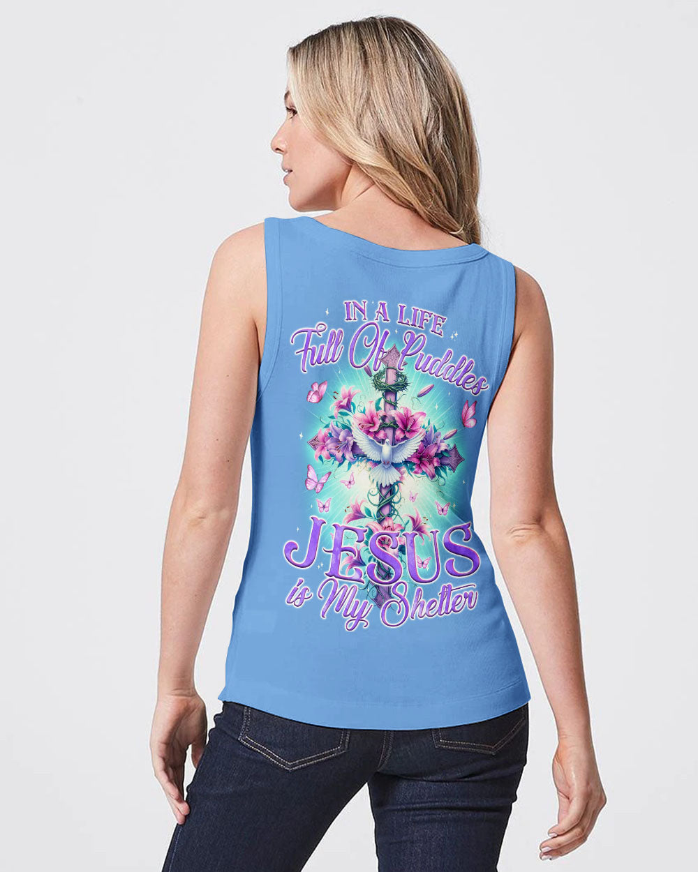 Jesus Is My Shelter Women's All Over Print Shirt - Tyqy2504243, easychoo.com