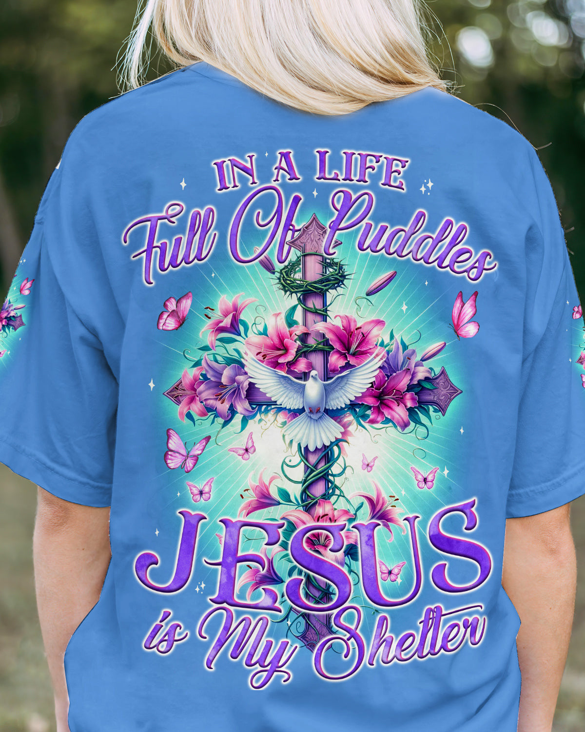 Jesus Is My Shelter Women's All Over Print Shirt - Tyqy2504243, easychoo.com