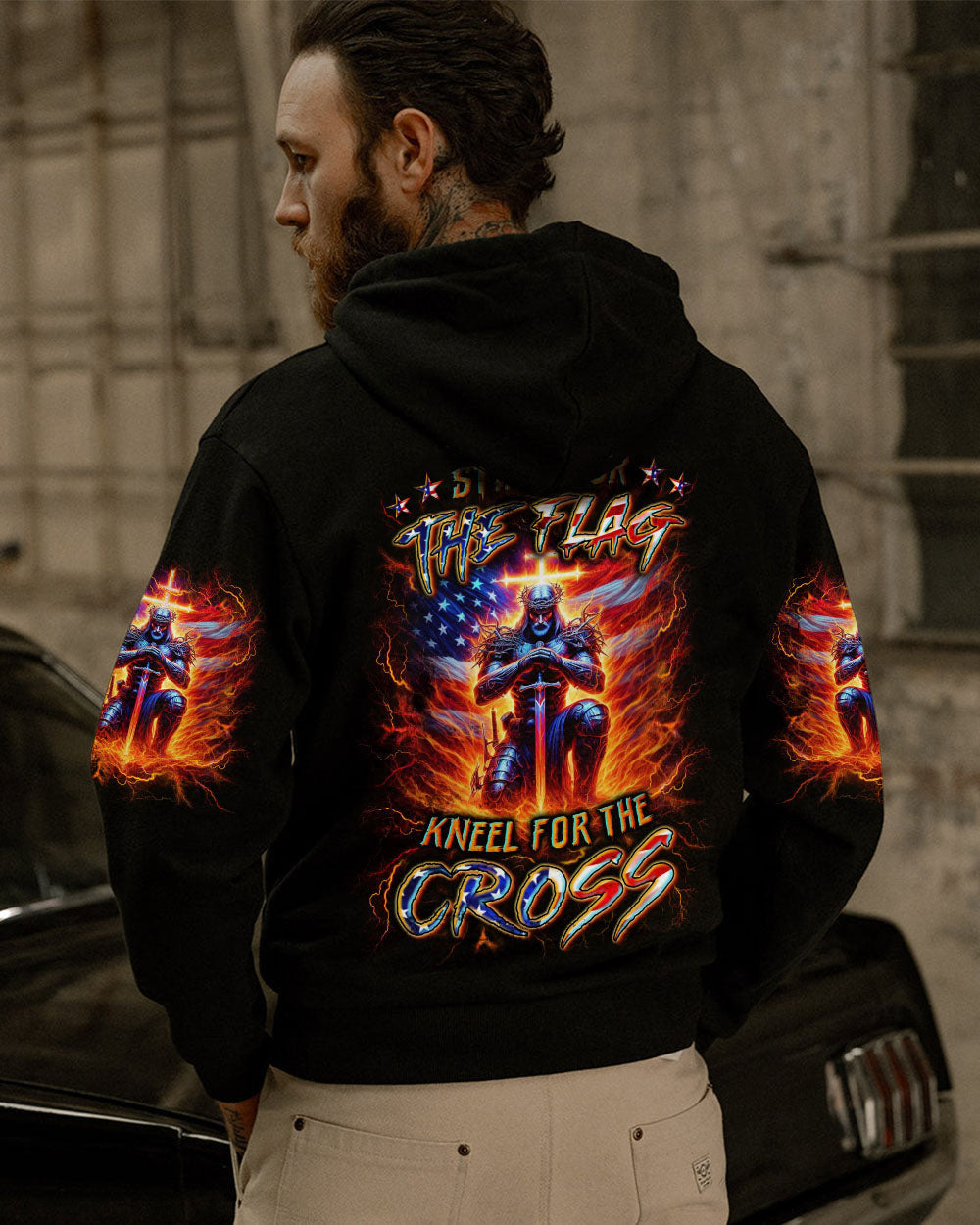 Stand For The Flag Kneel For The Cross Men's All Over Print Shirt - Yhln2005244, easychoo.com