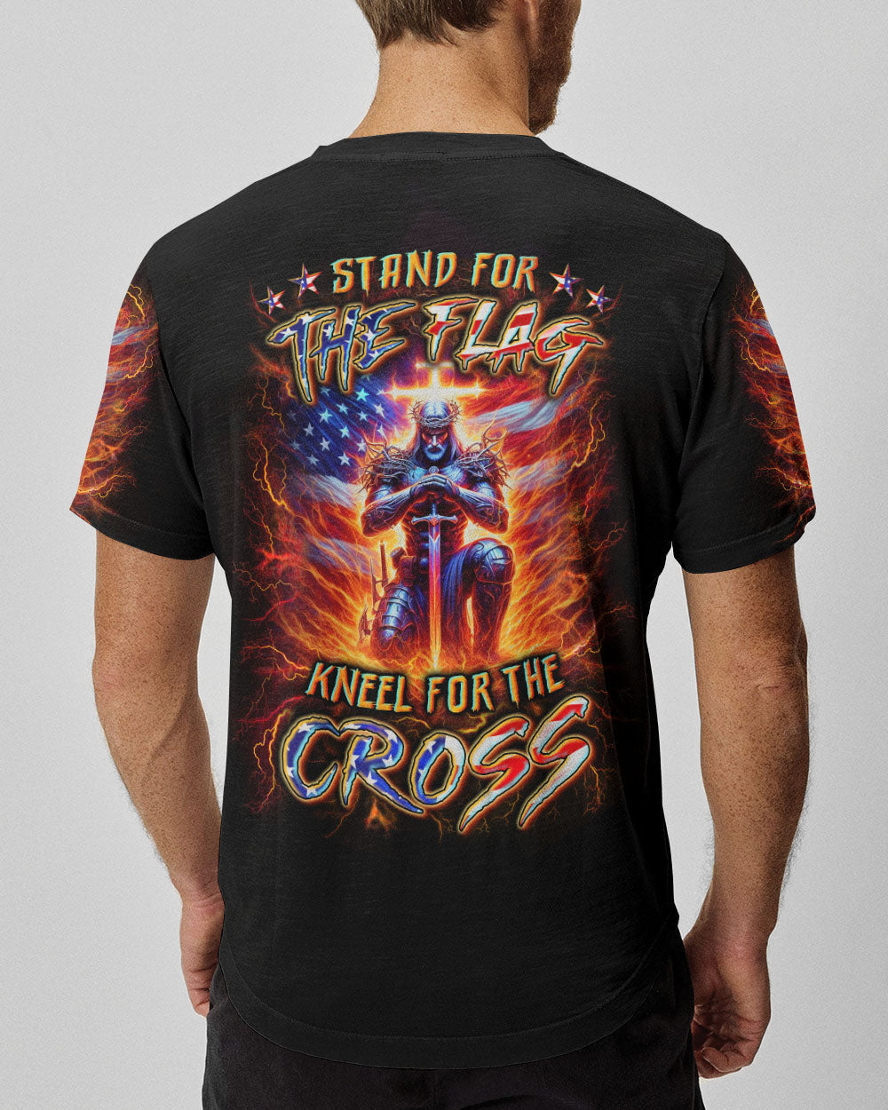 Stand For The Flag Kneel For The Cross Men's All Over Print Shirt - Yhln2005244, easychoo.com