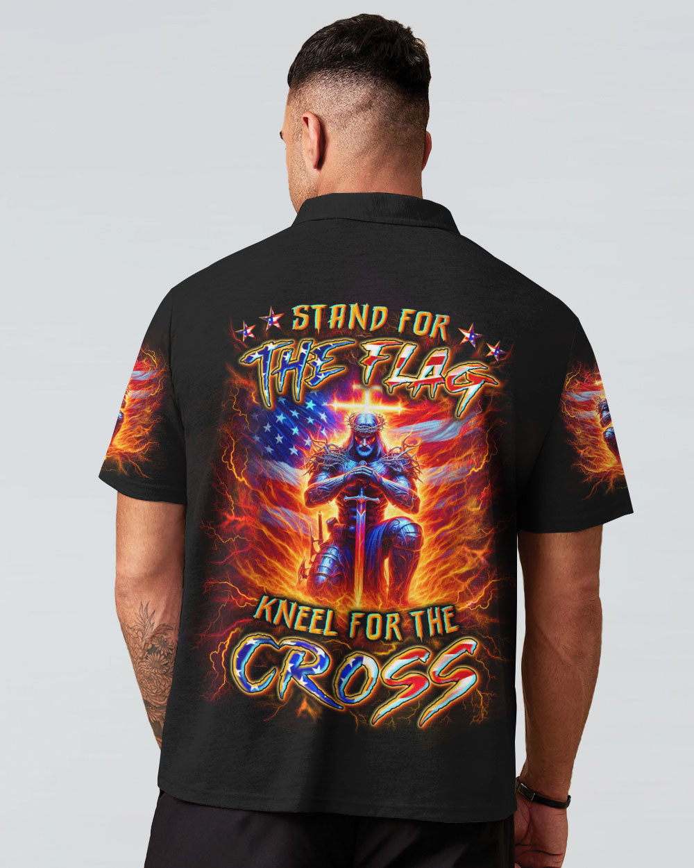 Stand For The Flag Kneel For The Cross Men's All Over Print Shirt - Yhln2005244, easychoo.com
