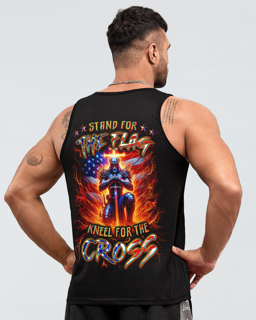 Stand For The Flag Kneel For The Cross Men's All Over Print Shirt - Yhln2005244, easychoo.com