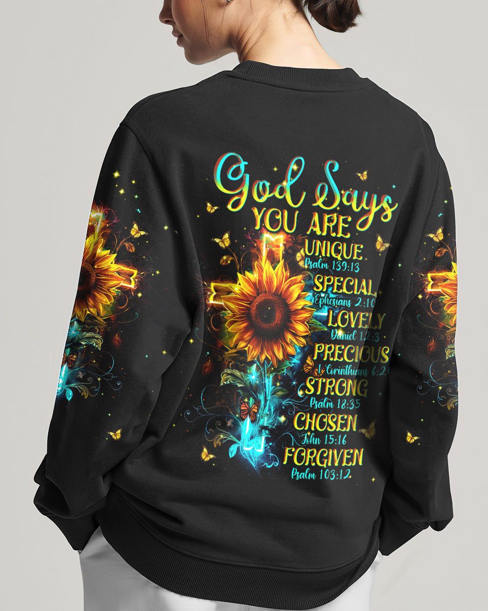 God Says You Are Sunflower Women's All Over Print Shirt - Tlnt1903243, easychoo.com