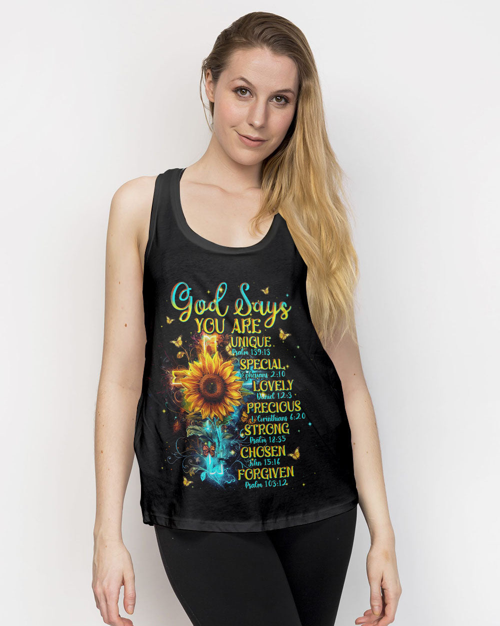 God Says You Are Sunflower Women's All Over Print Shirt - Tlnt1903243, easychoo.com