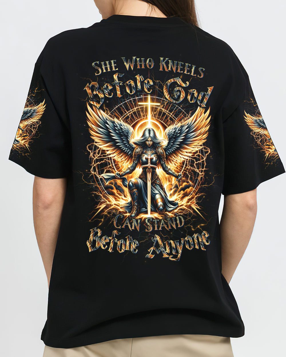 She Who Kneels Before God Women's All Over Print Shirt - Yhdu2802243, easychoo.com