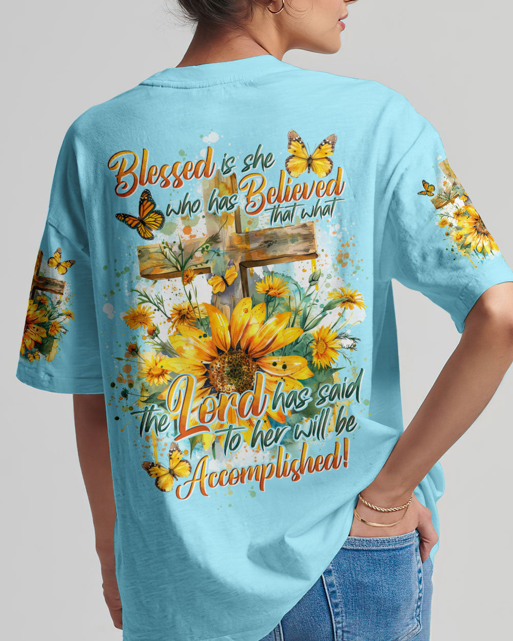 Blessed Is She Who Has Believed Women's All Over Print Shirt - Tytd0804243, easychoo.com