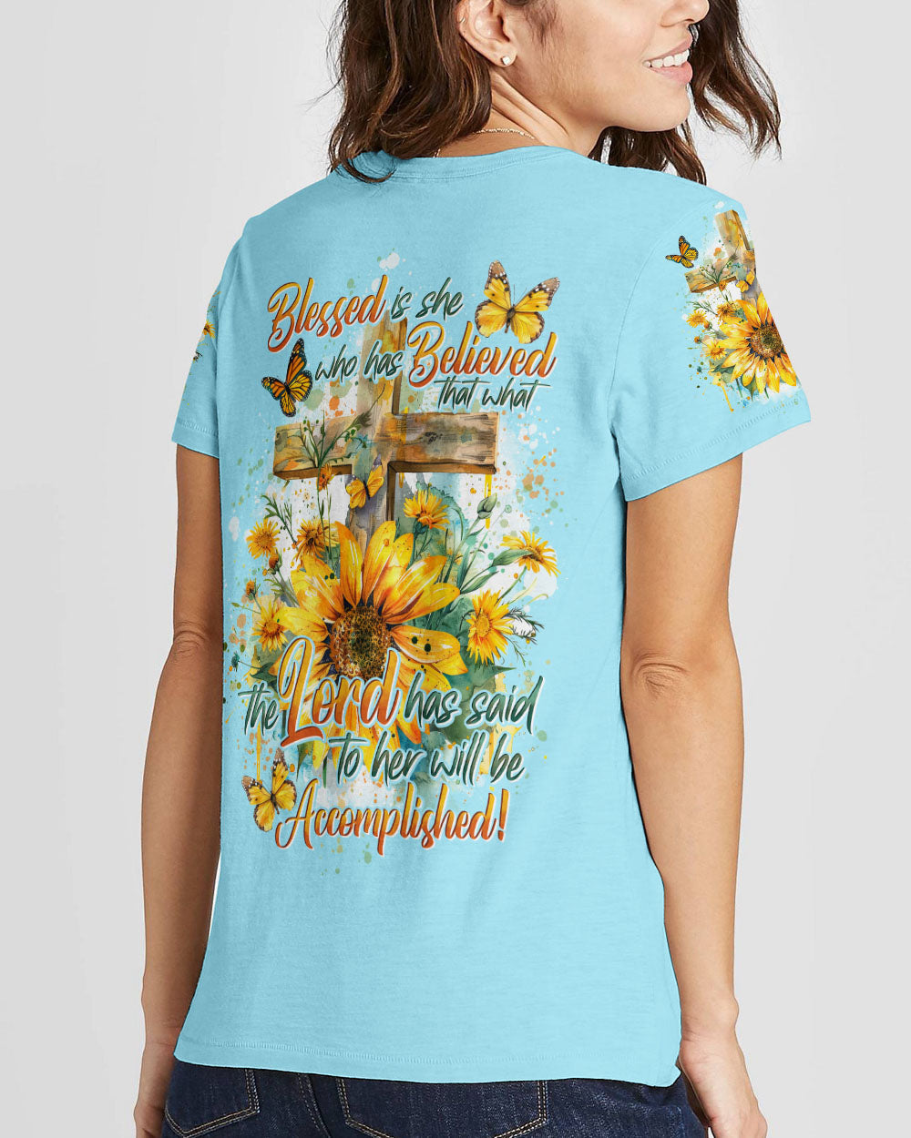 Blessed Is She Who Has Believed Women's All Over Print Shirt - Tytd0804243, easychoo.com