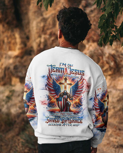 I'm On Team Jesus Warrior Men's All Over Print Shirt - Tlnt0603244, easychoo.com