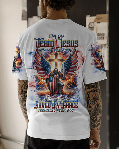 I'm On Team Jesus Warrior Men's All Over Print Shirt - Tlnt0603244, easychoo.com
