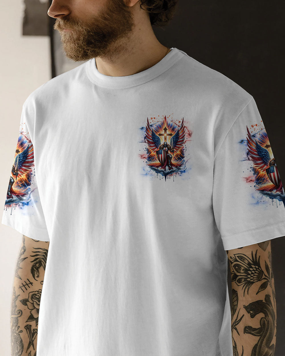 I'm On Team Jesus Warrior Men's All Over Print Shirt - Tlnt0603244, easychoo.com