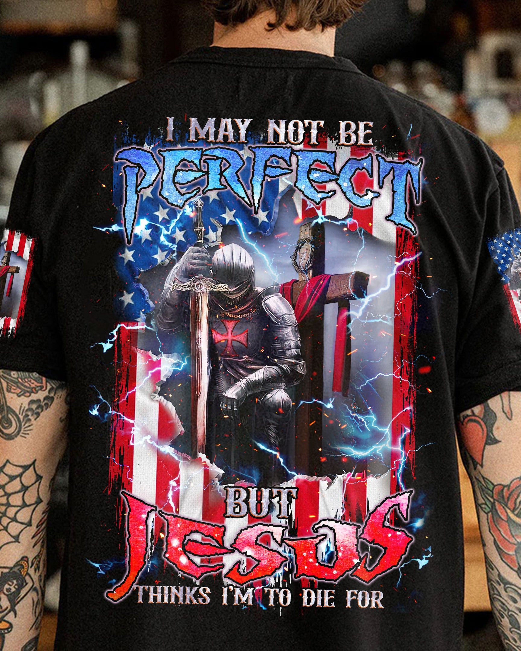I May Not Be Perfect Warrior Men's All Over Print Shirt - Tlnz2905241, easychoo.com