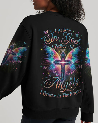 I Believe In God I Believe In Angels Women's All Over Print Shirt - Yhln1901242, easychoo.com