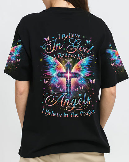 I Believe In God I Believe In Angels Women's All Over Print Shirt - Yhln1901242, easychoo.com