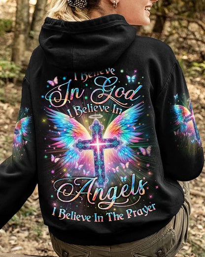 I Believe In God I Believe In Angels Women's All Over Print Shirt - Yhln1901242, easychoo.com