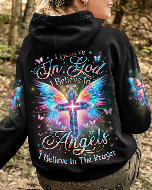 I Believe In God I Believe In Angels Women's All Over Print Shirt - Yhln1901242, easychoo.com