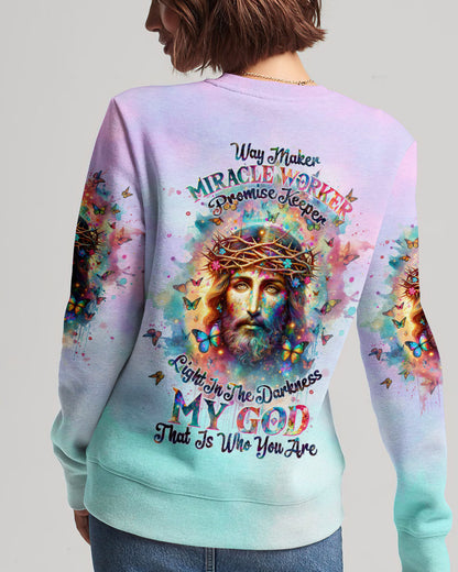 Way Maker Miracle Worker Jesus Watercolor Women's All Over Print Shirt - Tltw2711233, easychoo.com