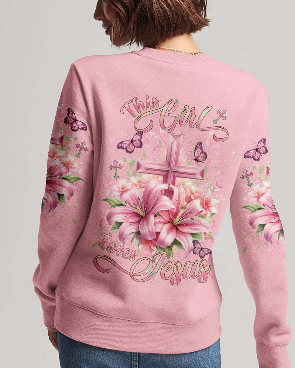 This Girl Loves Jesus Women's All Over Print Shirt - Yhdu2912233, easychoo.com