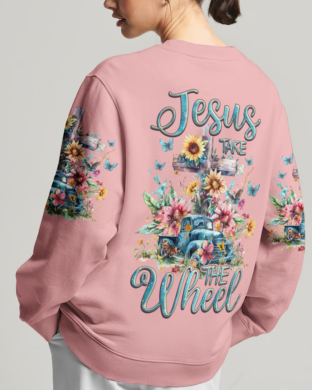 Jesus Take The Wheel Women's All Over Print Shirt - Tlnz2503243, easychoo.com