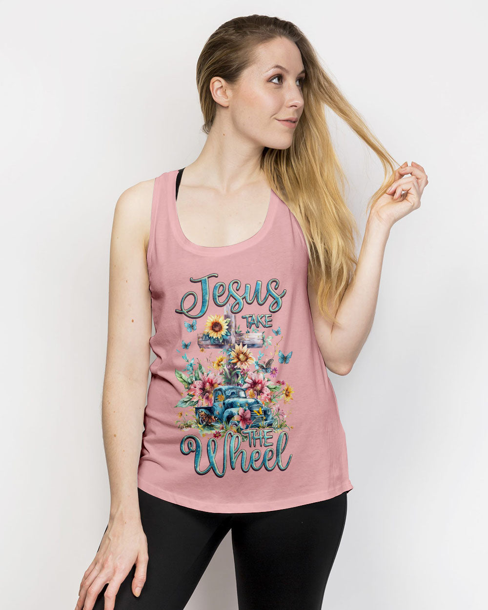 Jesus Take The Wheel Women's All Over Print Shirt - Tlnz2503243, easychoo.com