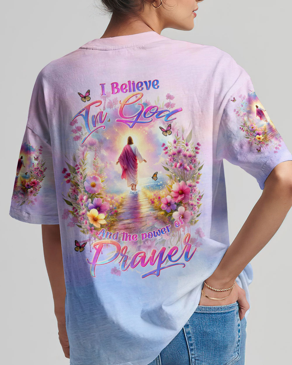 I Believe In God Walking On Water Women's All Over Print Shirt - Tltw0112234, easychoo.com
