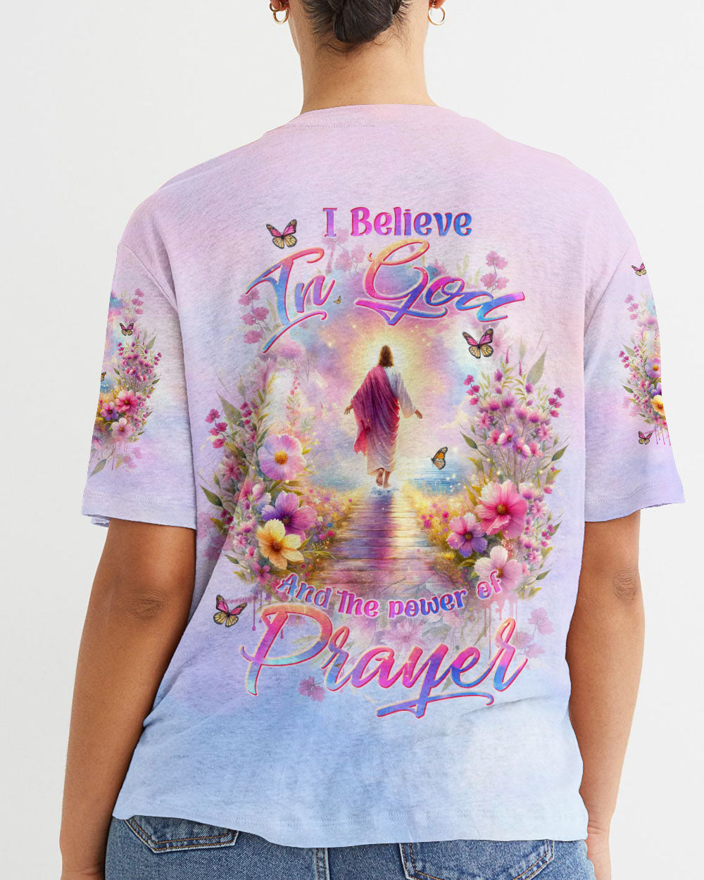 I Believe In God Walking On Water Women's All Over Print Shirt - Tltw0112234, easychoo.com