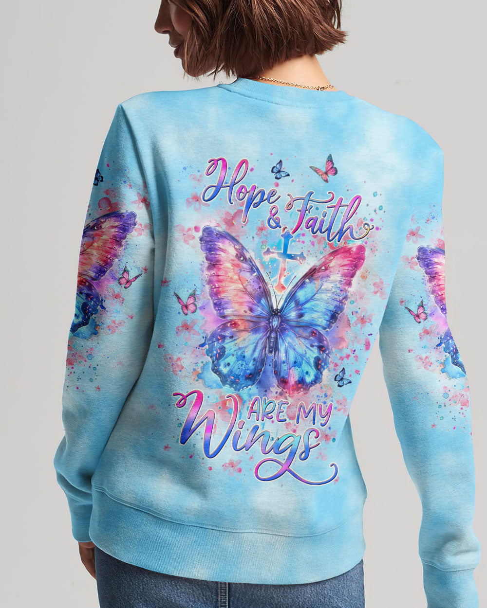 Hope And Faith Are My Wings Women's All Over Print Shirt - Yhdu1803245, easychoo.com
