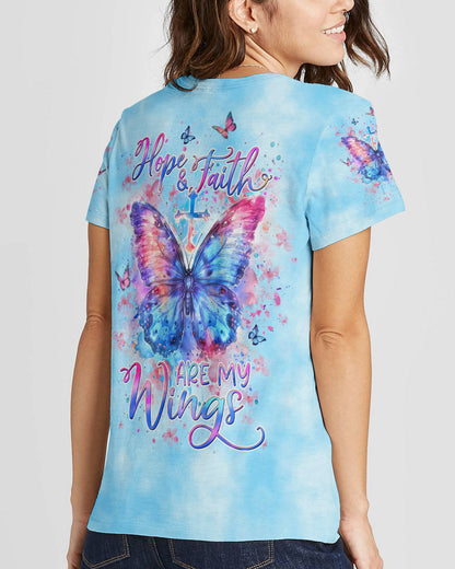 Hope And Faith Are My Wings Women's All Over Print Shirt - Yhdu1803245, easychoo.com