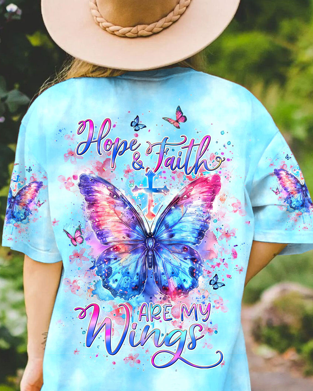 Hope And Faith Are My Wings Women's All Over Print Shirt - Yhdu1803245, easychoo.com