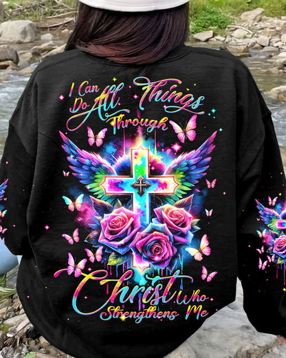 I Can Do All Things Through Christ Wings Colorful Women's All Over Print Shirt - Tlnt2812231, easychoo.com
