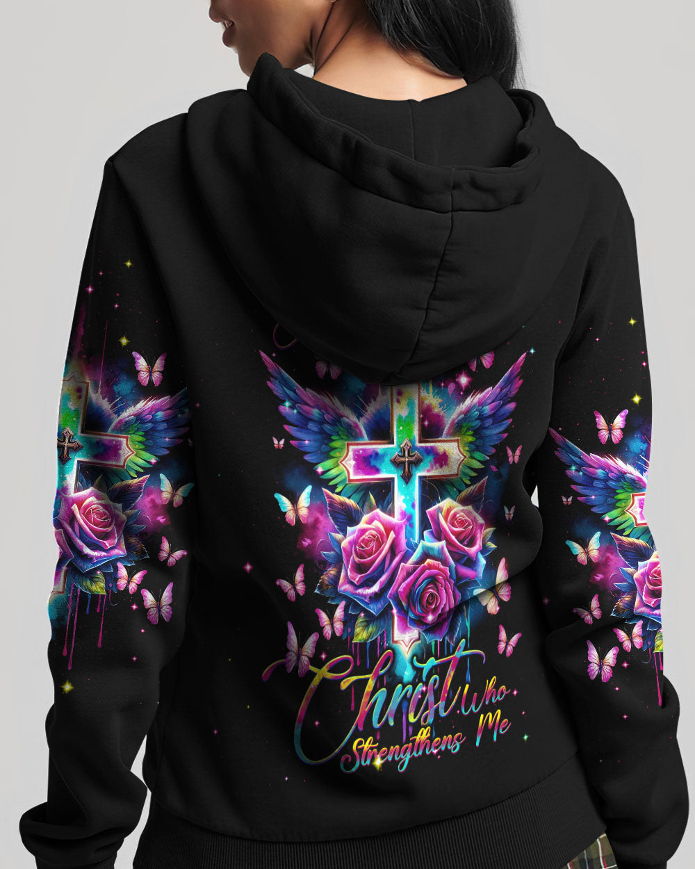 I Can Do All Things Through Christ Wings Colorful Women's All Over Print Shirt - Tlnt2812231, easychoo.com