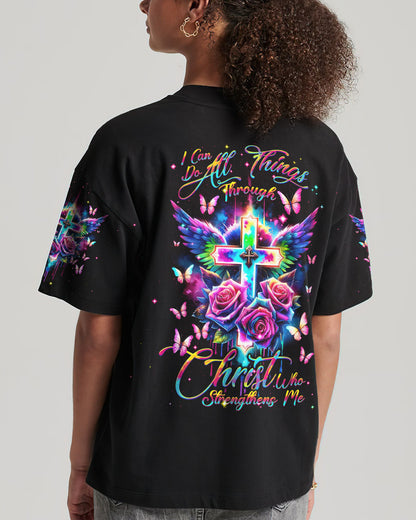 I Can Do All Things Through Christ Wings Colorful Women's All Over Print Shirt - Tlnt2812231, easychoo.com