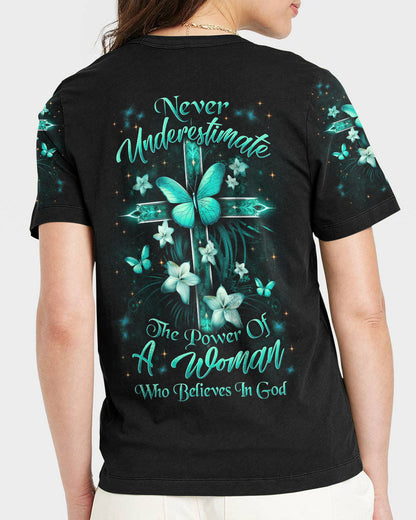 Never Underestimate The Power Women's All Over Print Shirt - Yhln0910234, easychoo.com
